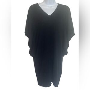 Derek Heart Women’s Black Knit V-Neck Poncho Top. Size: L. Good Condition.